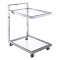 Clear Glass Side Table/Bar Cart W54933