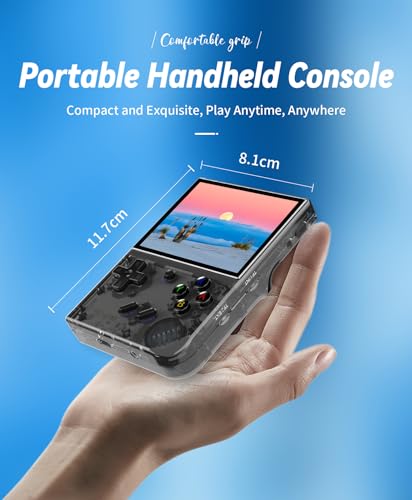 Black 3.5 Inch IPS Screen Handheld Game Console with 64G+128G TF Card H284