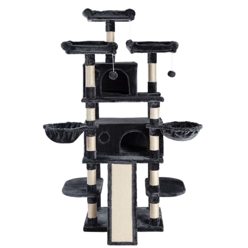 Beige Multi-Level Cat Tree with Condo Z3922