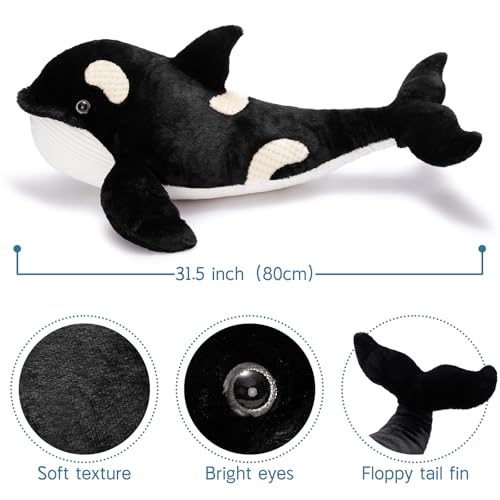 31.5Inch Orca Stuffed Animal Plush Soft Killer Whale R945