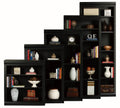 72 in. Open Bookcase Antique Black I6693