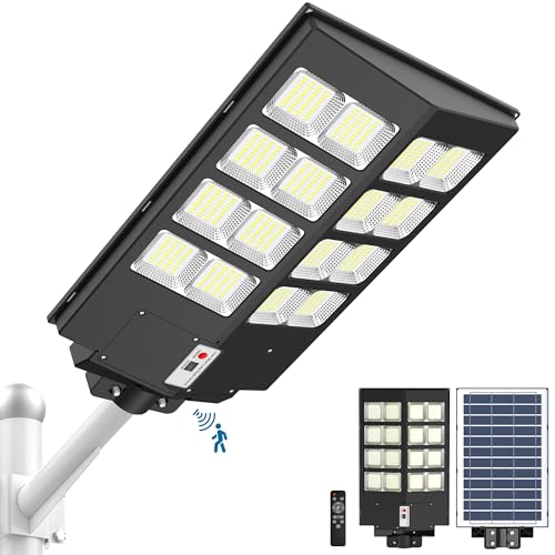 1000W Solar Street Light Outdoor Waterproof 80000LM LED Lamp with Motion Sensor and Remote Control B2342
