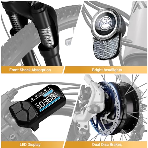 26" Tire Electric Bicycle with 360Wh Removable Battery P4706