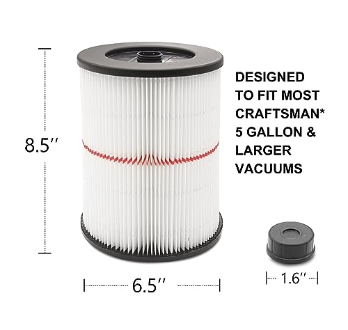2 Pack Wet/Dry Air Filter Replacement for Shop Vac O61439