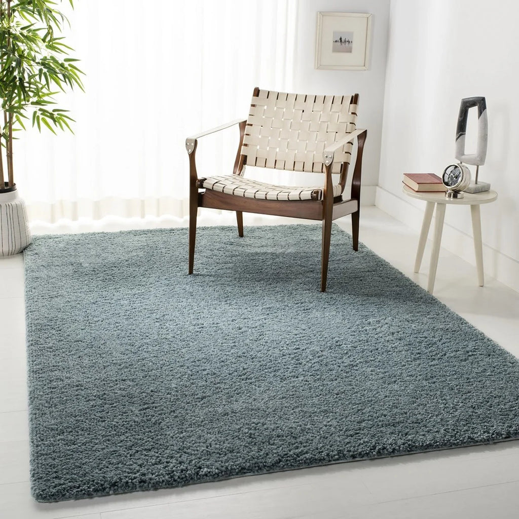 Aqua Plush Shag Area Rug, 12' x 15' V148663