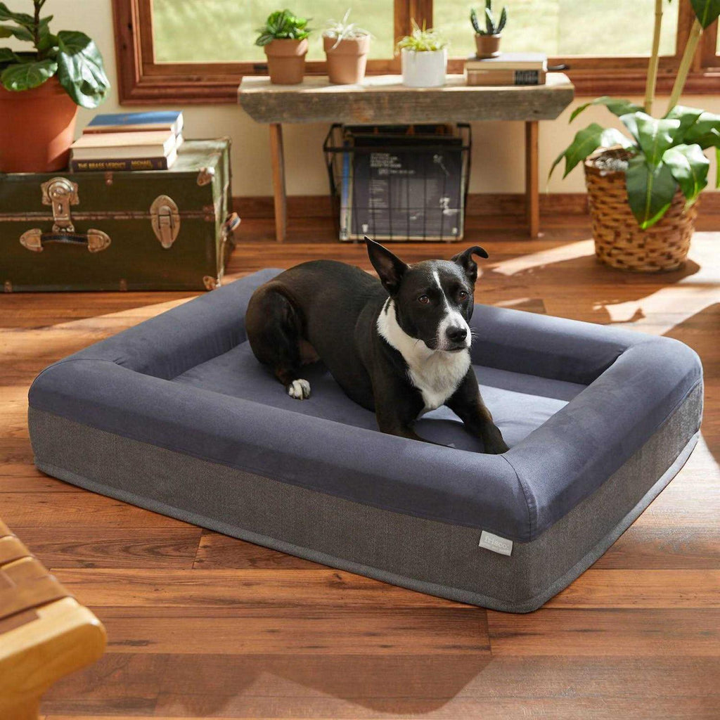 Orthopedic Rectangular Bolster Cat Dog Bed with Removable Cover M87342