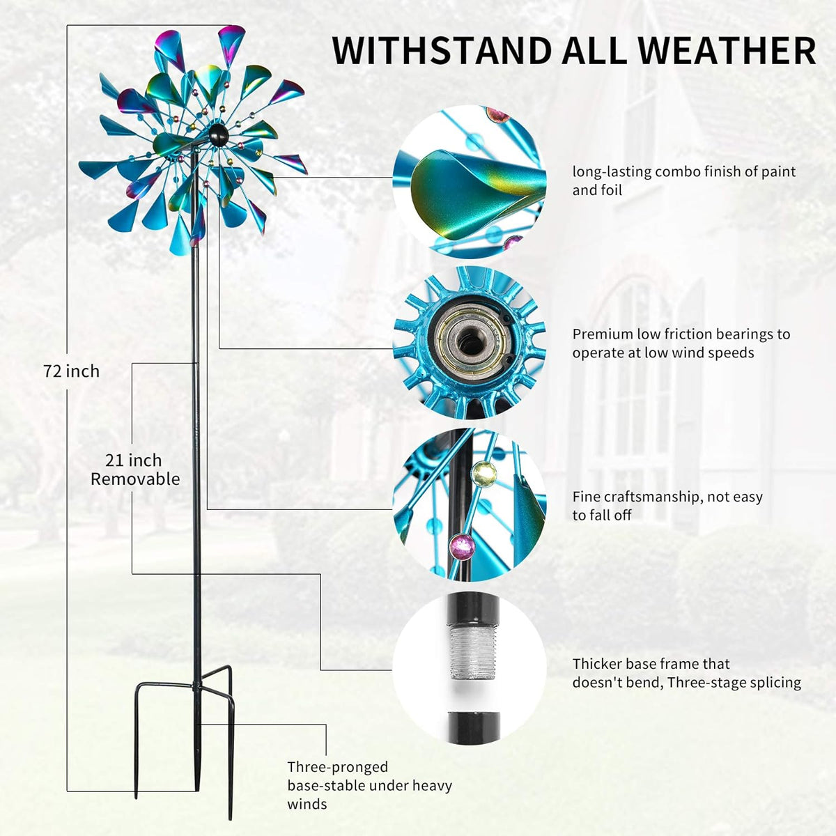 72 Inches Metal Wind Spinner G233