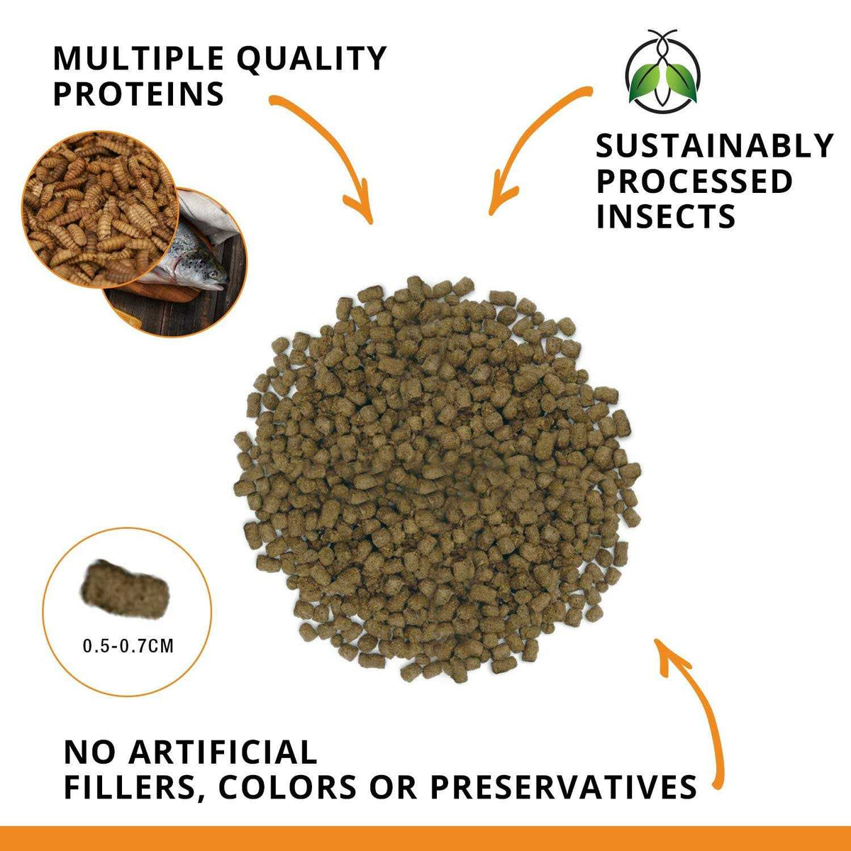 Bug Bites Goldfish Formula Pellets for Medium-Large Fish G767288