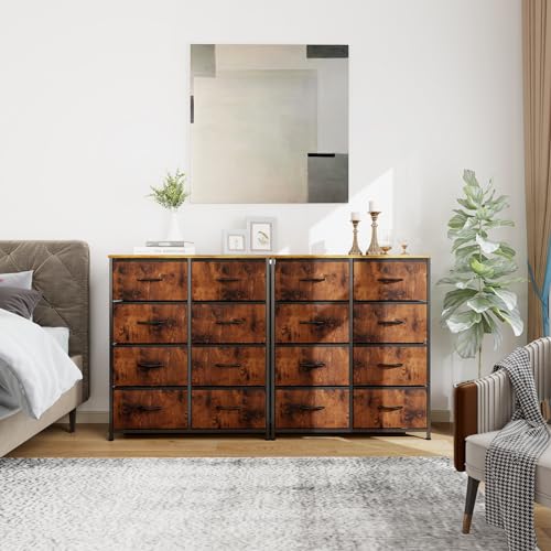 Black 8 Fabric Drawer Dresser with Wooden Top X380432