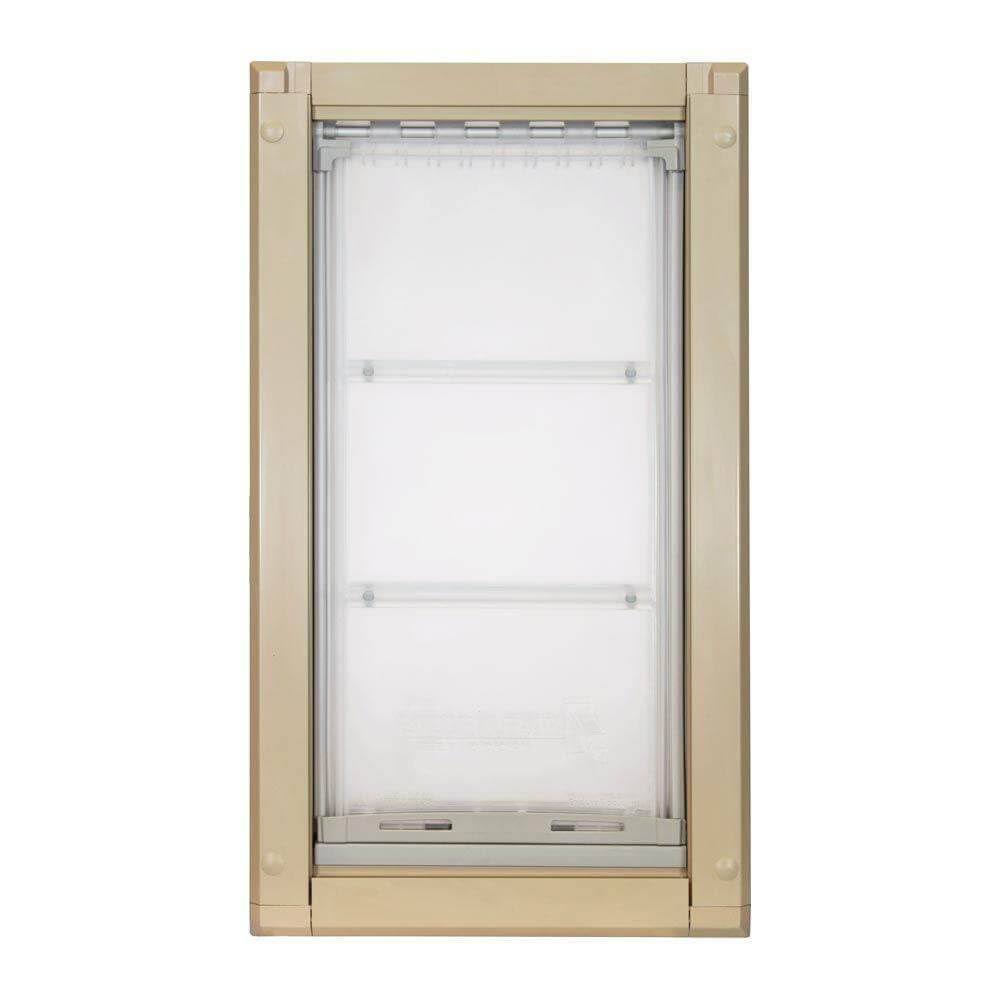 Tan Double Flap Pet Door E430381