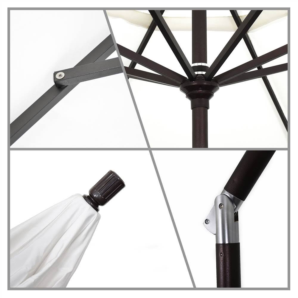 Stone Black Aluminum Pole Patio Umbrella O211