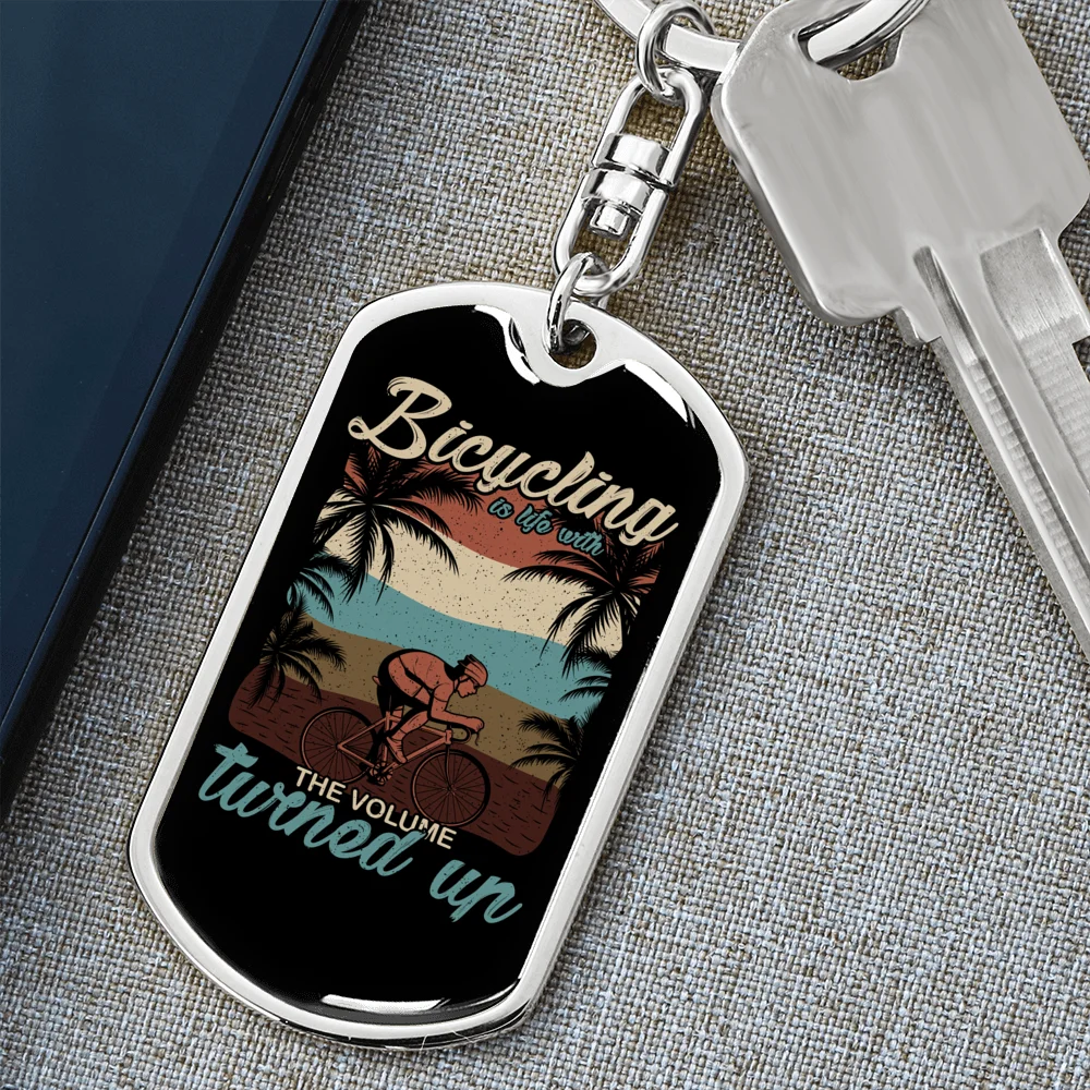 Swivel Dog Tag Keychain F71196
