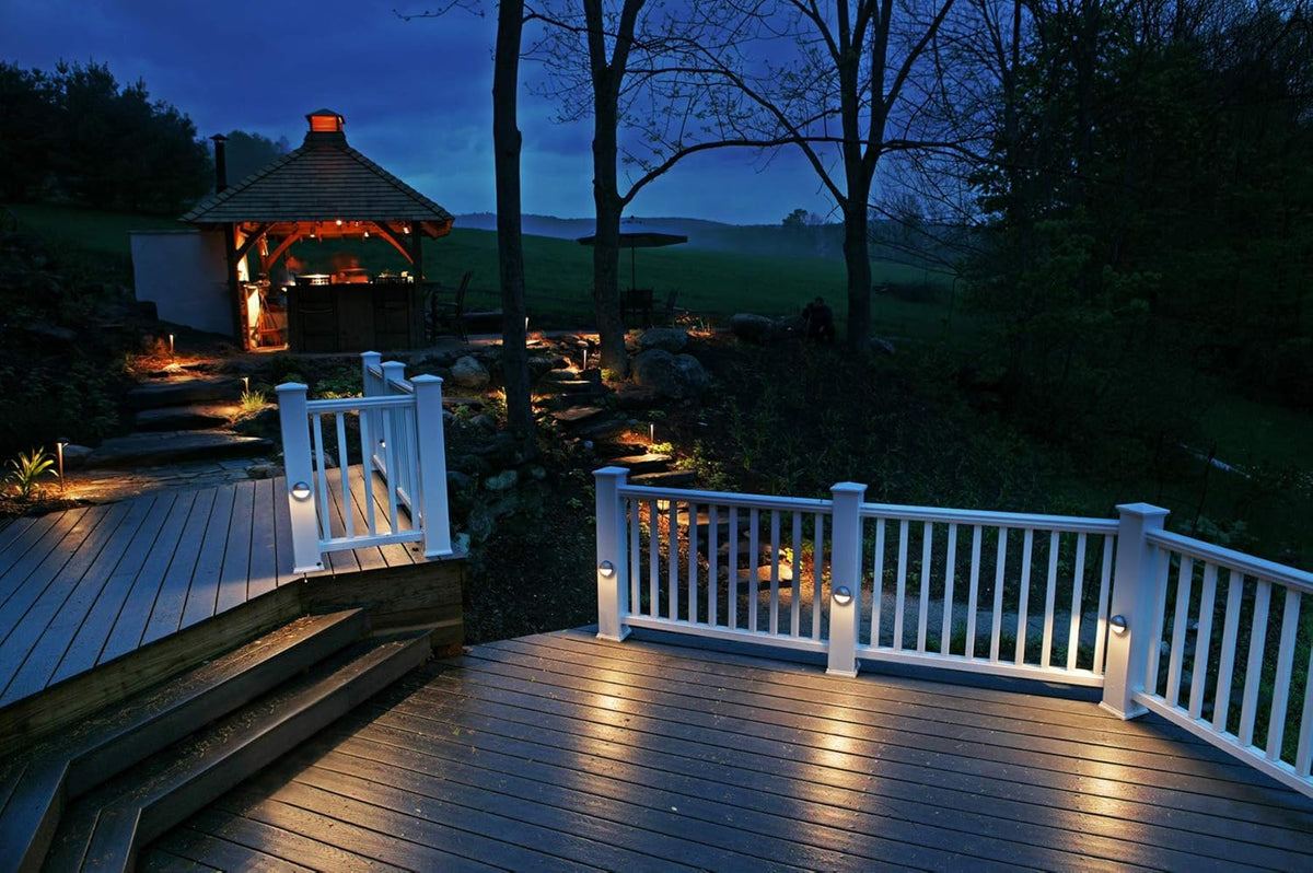 2.3W LED Low Voltage Deck Light, Die-cast Aluminum, 3000K Warm White, Pack of 6 A407465
