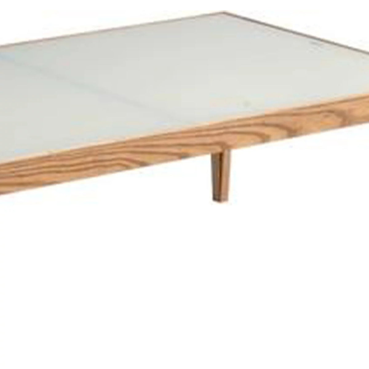 Wooden Rectangular Coffee Table with Tempered Glass Top A96417