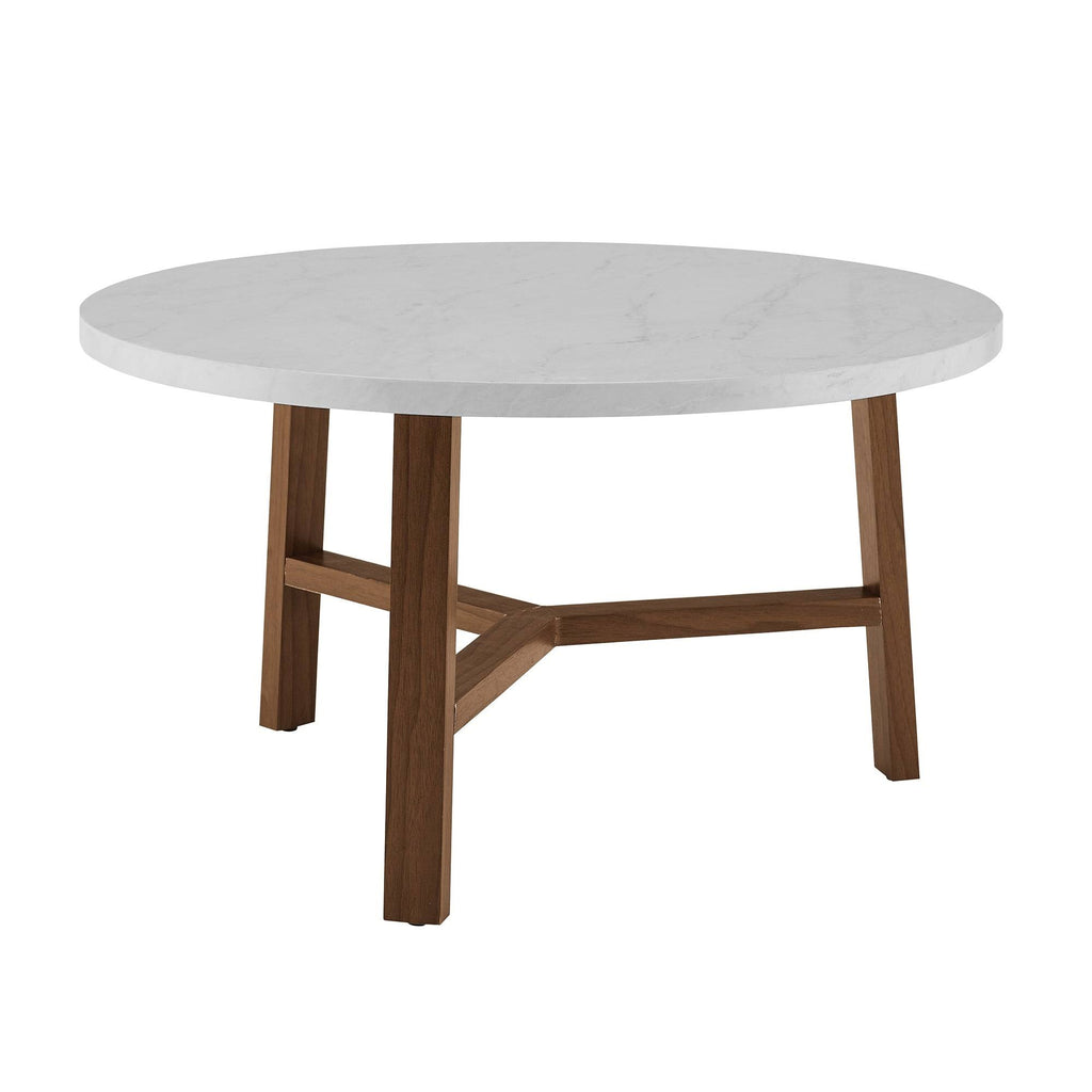 Round Faux Marble Top Coffee Table F984