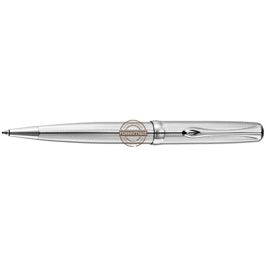 Chrome Guilloche Stripes Ballpoint Pen B694
