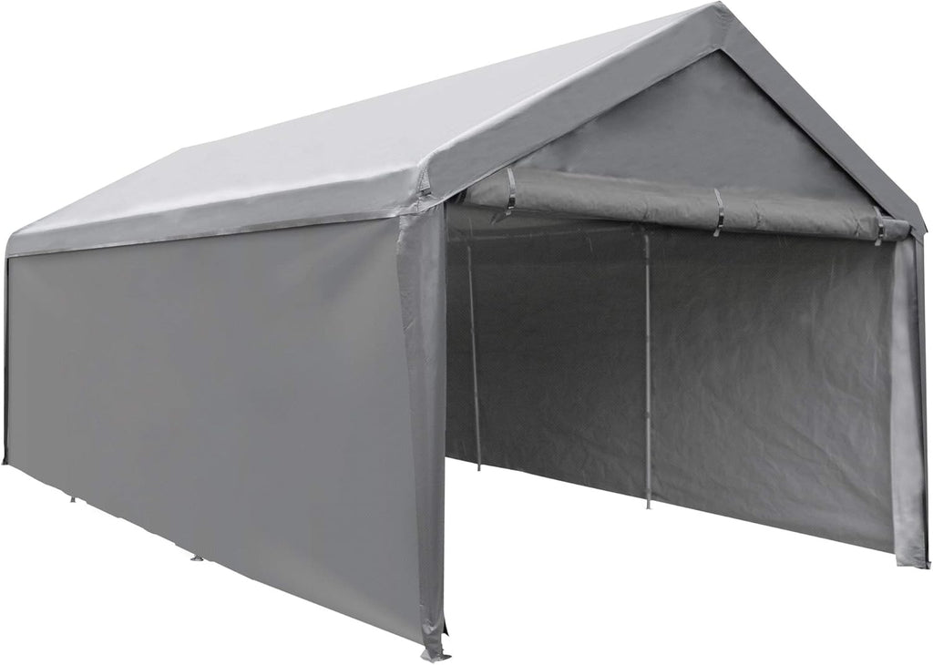 10 x 20 ft Heavy Duty Carport with Removable Sidewalls & Doors M962