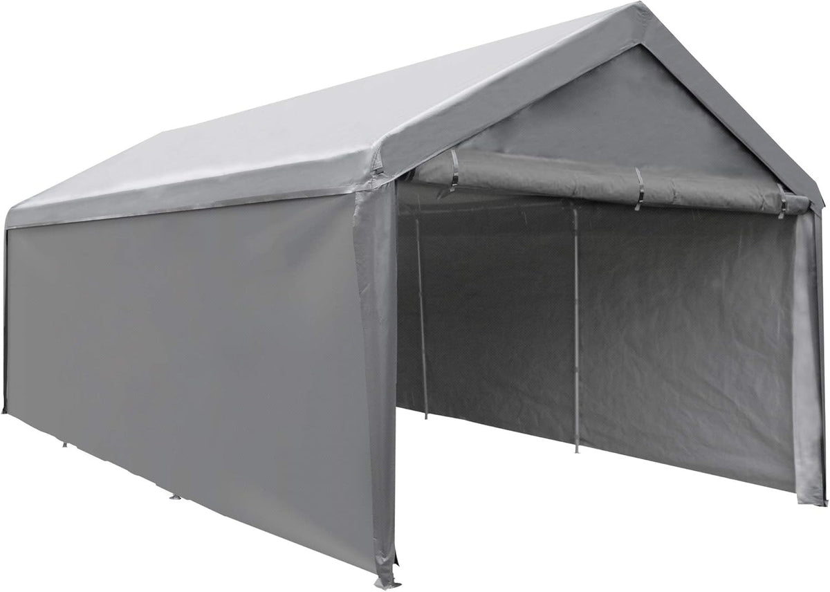 10 x 20 ft Heavy Duty Carport with Removable Sidewalls & Doors M962