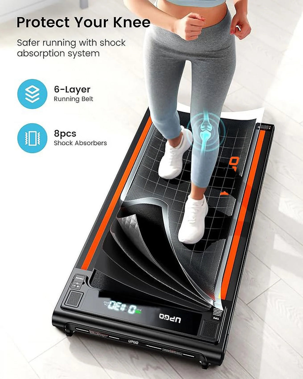 2.5HP Walking Pad Treadmill with Remote Control H92428