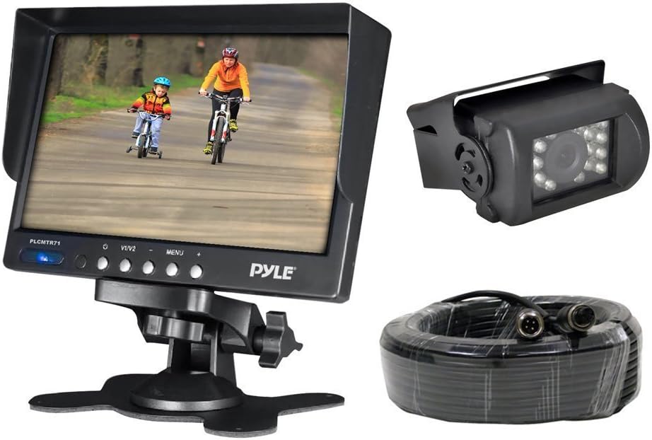 7" Monitor Dual DC 12-24V Backup Camera System Q31987