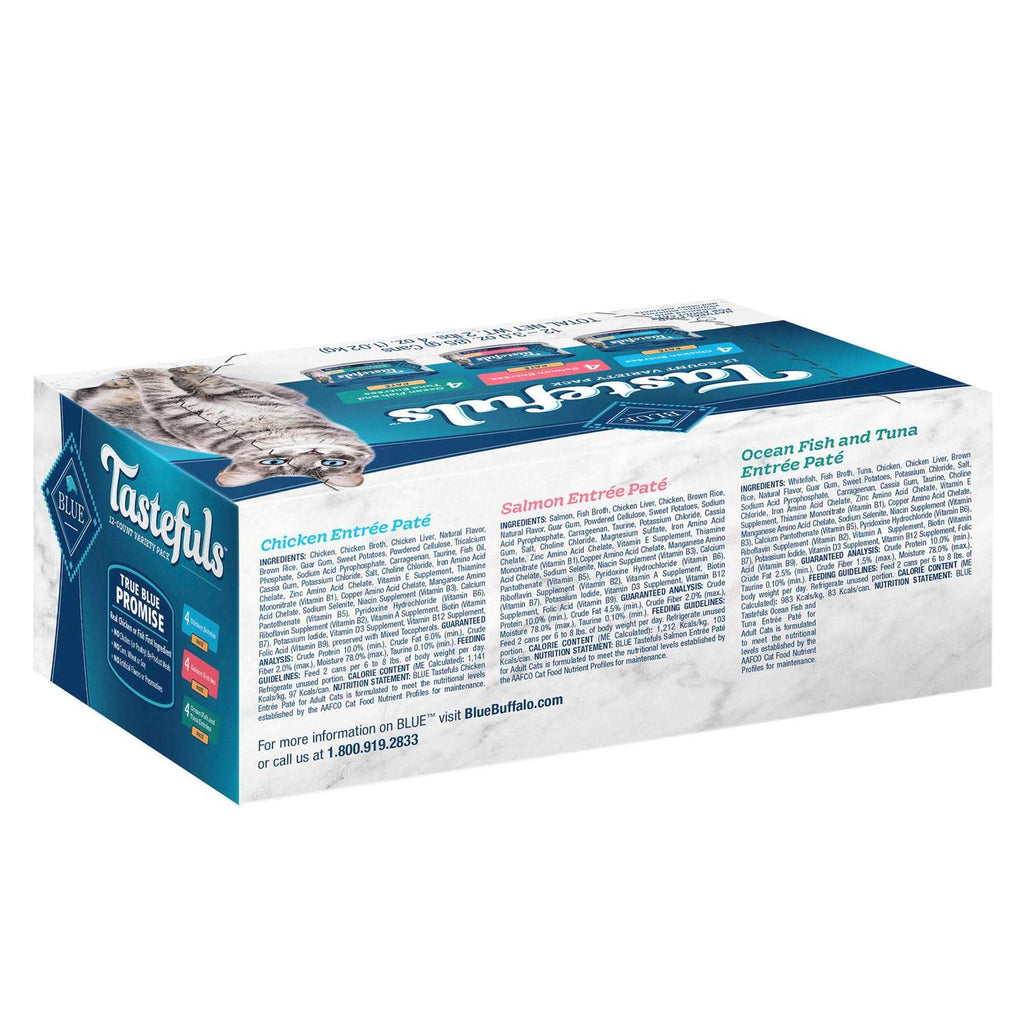 Chicken Salmon & Tuna Wet Cat Food Variety Pack H3103