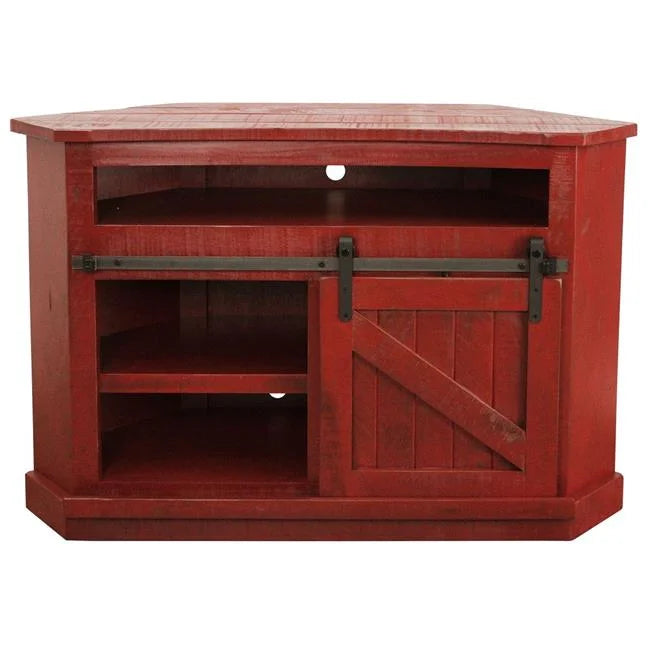 Dark Blue Rustic Corner TV Stand V275
