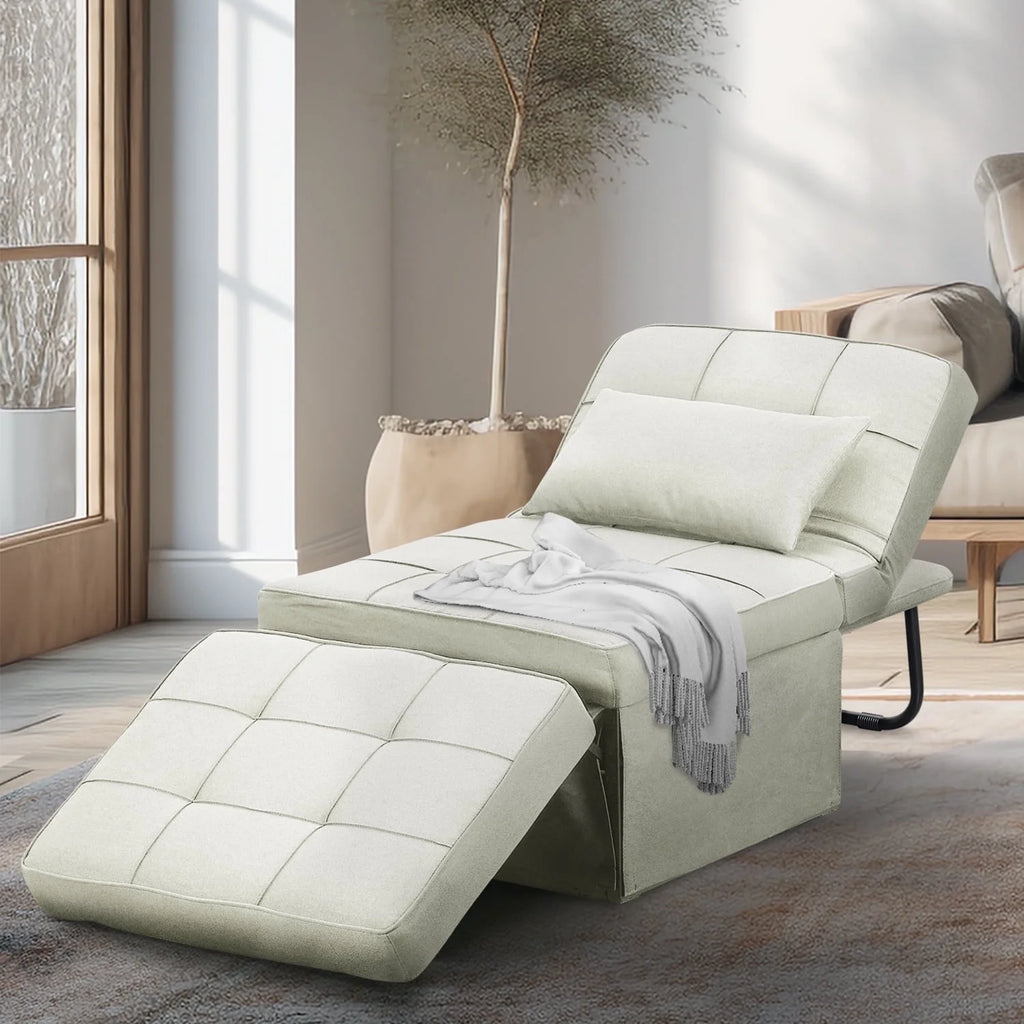 4 in 1 Breathable Linen Convertible Single Sofa Couch T140282