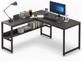 L Shaped Desk 55 inch with Shelves I23931