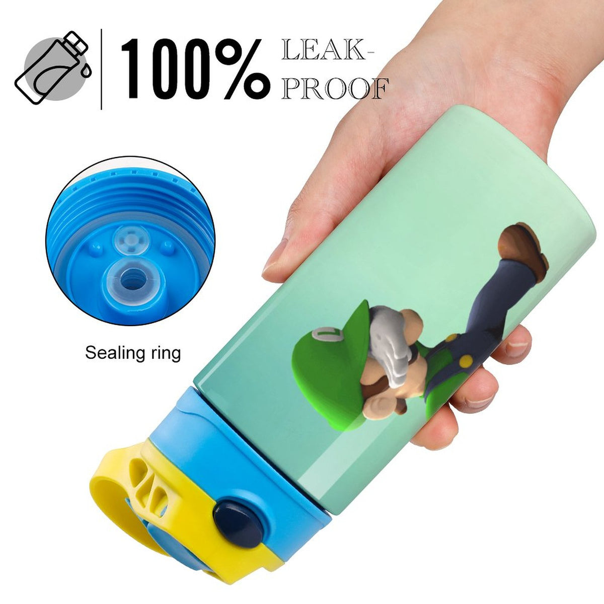 Insulated Stainless Steel Water Bottle with Straw O161666
