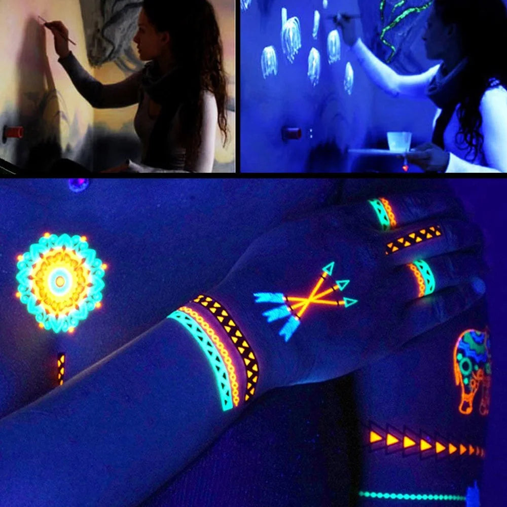 24 Tubes Glow in the Dark Face & Body Paint R4539