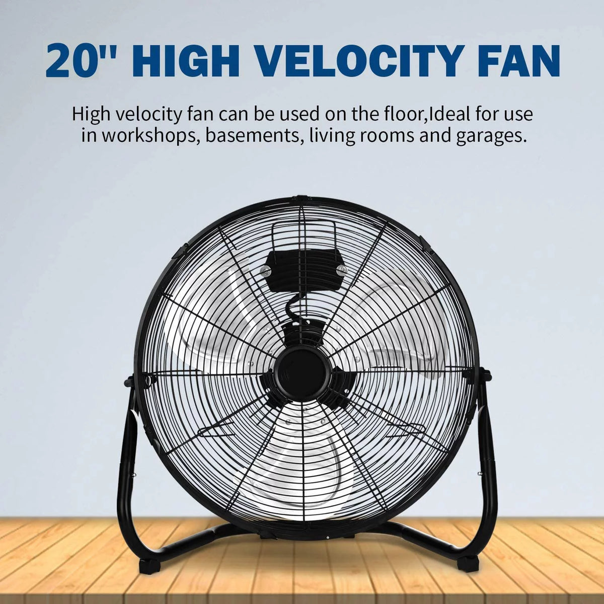 20" Oscillating High Velocity Metal Floor Fan J159