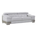 Light Gray Italian Leather Sofa Z567