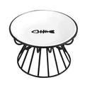 Elevated Ceramic Cat Bowl with Metal Stand E921