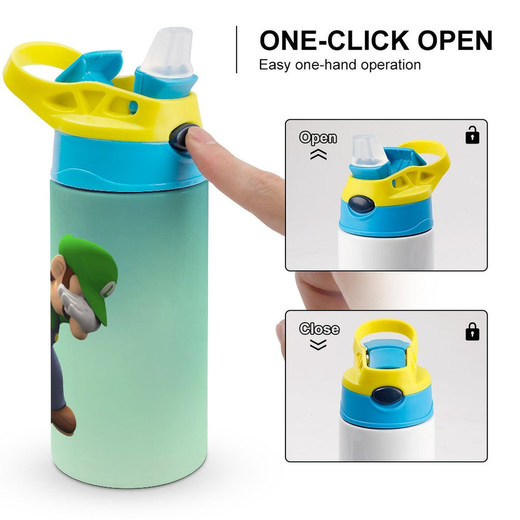 Insulated Stainless Steel Water Bottle with Straw O161666