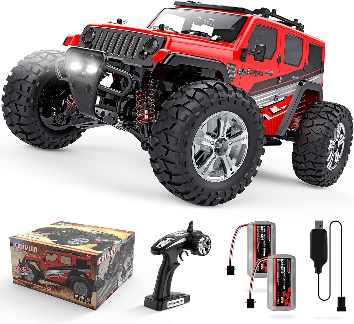 1:14 Scale 4WD RC Trucks with Two 1500mAh Batteries Z557