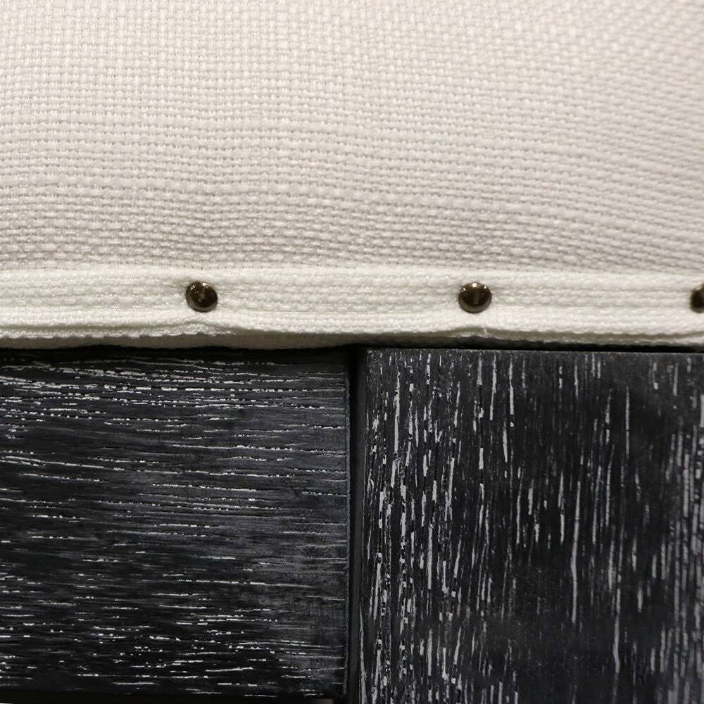 Tufted Textile Shelved Ottoman I3158
