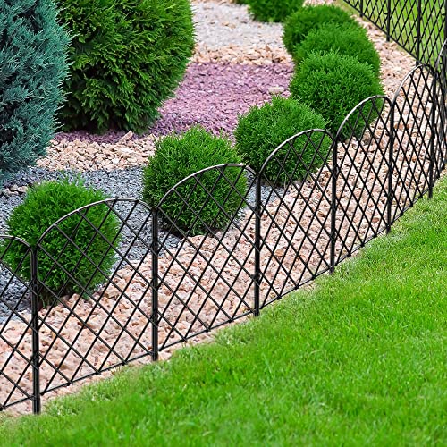 10 Pack Rustproof Metal Wire Decorative Garden Fence Y6346