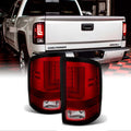 For 14-18 Sierra 1500 15-19 Sierra 2500HD 3500HD Pickup Red Clear LED Tail Lights U131