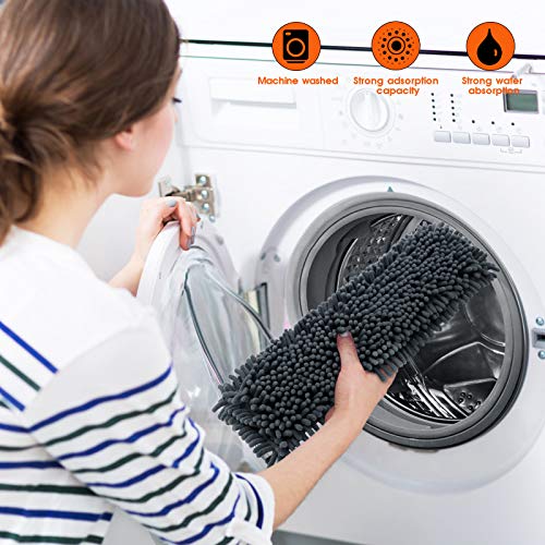 Microfiber Flat Mop with 4 Washable Pads L557883
