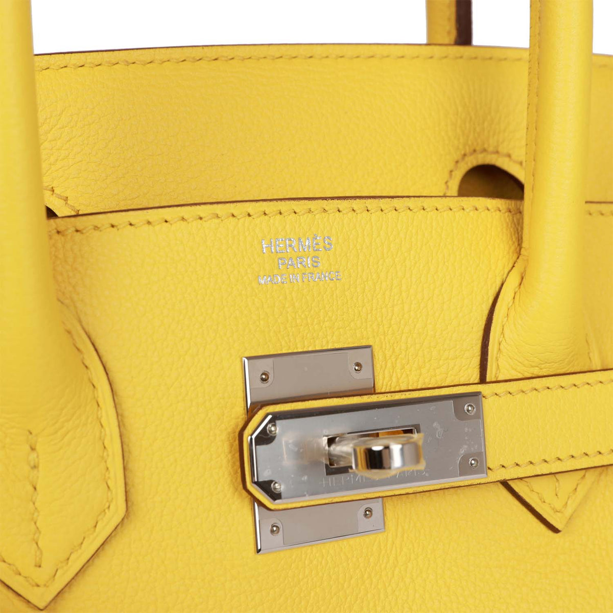 Birkin 30 Jaune de Naples Taurillon Novillo Palladium Hardware V99493