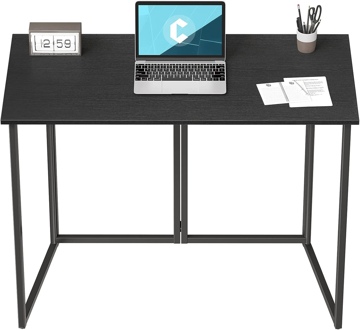 Black Folding Computer Desk W777947