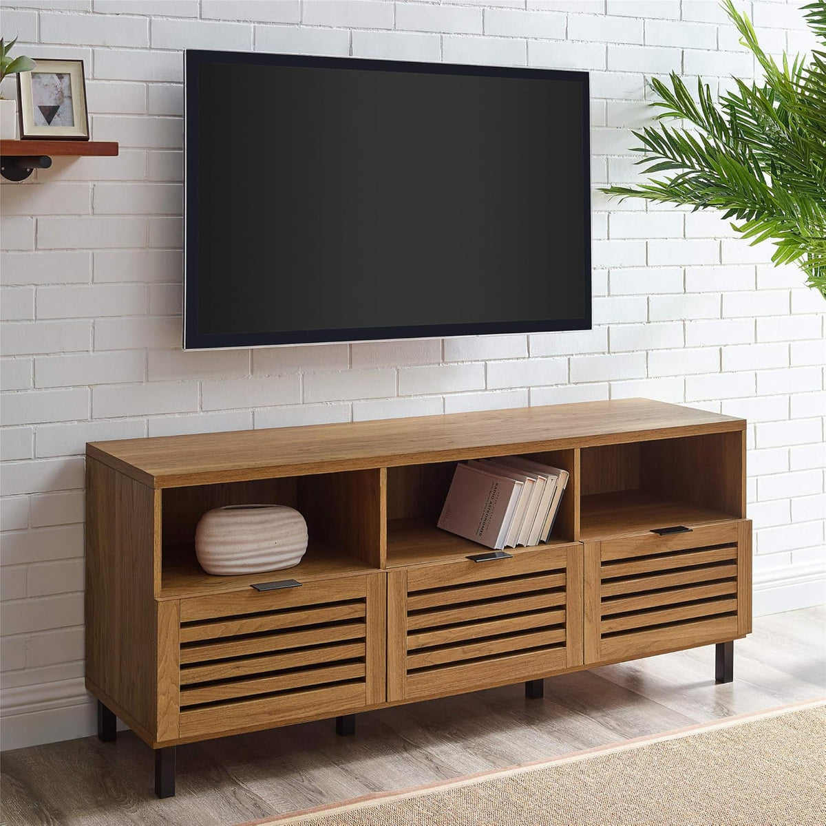 58 Inch Graphite Wood TV Stand S884032