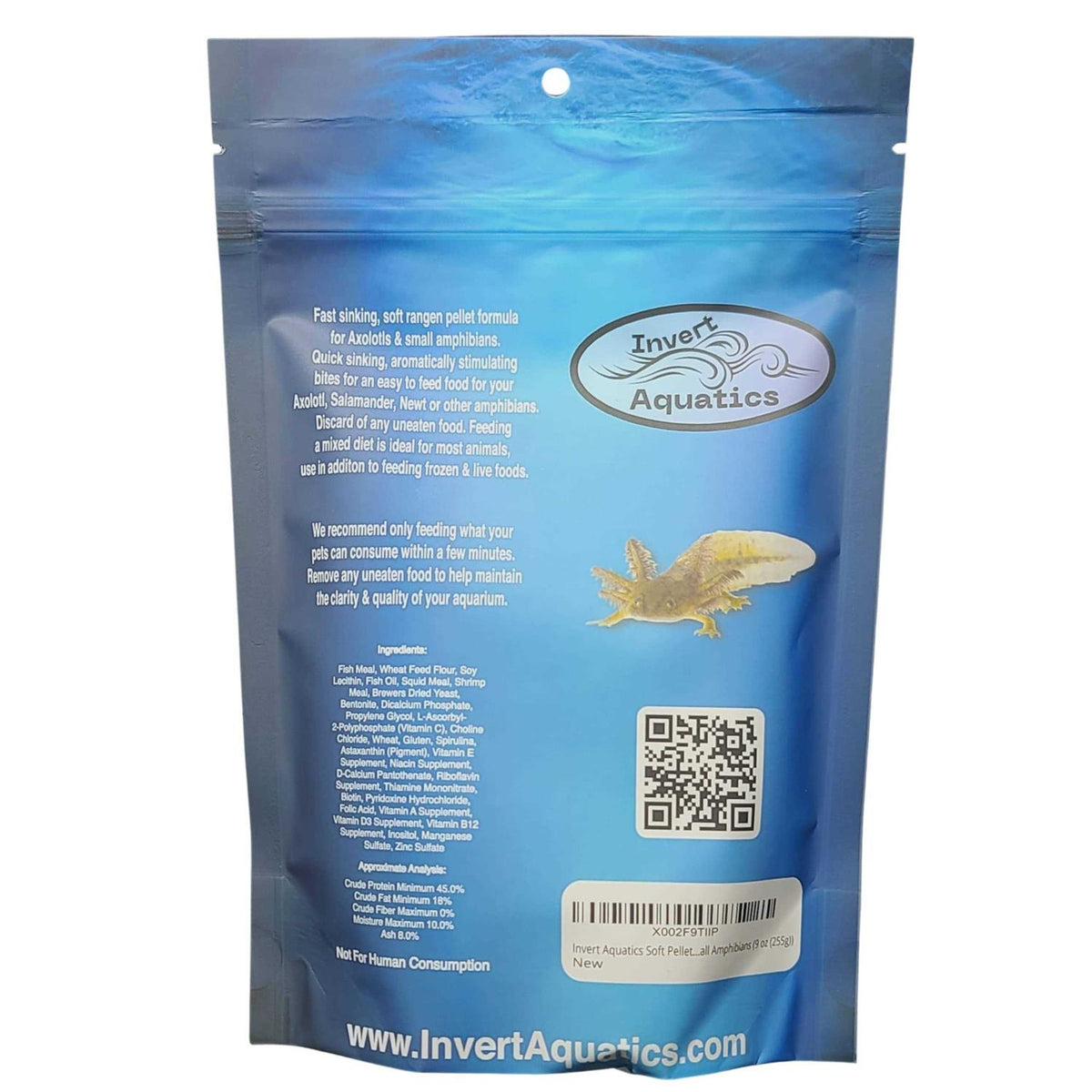 Soft Pellets for Axolotls Moist Sinking Diet X6635