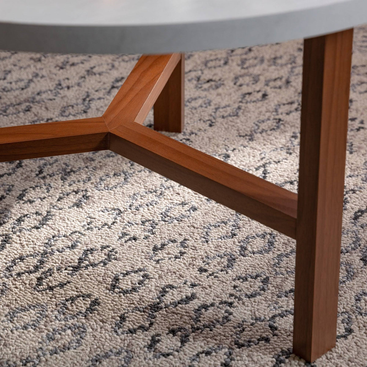 Round Faux Marble Top Coffee Table F984