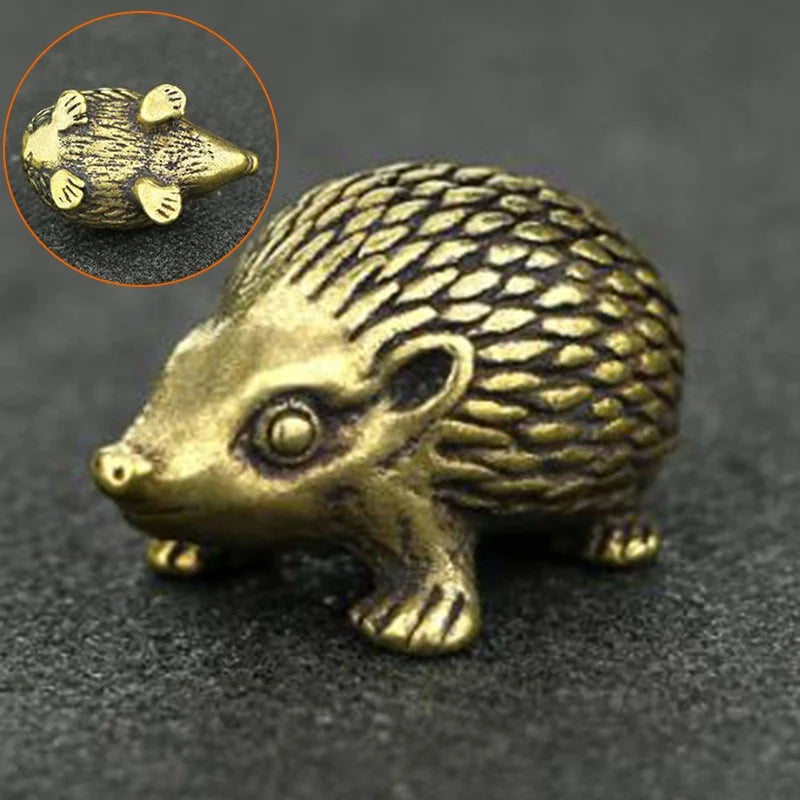 Brass Hedgehog Statue Home Decor Ornaments V21335