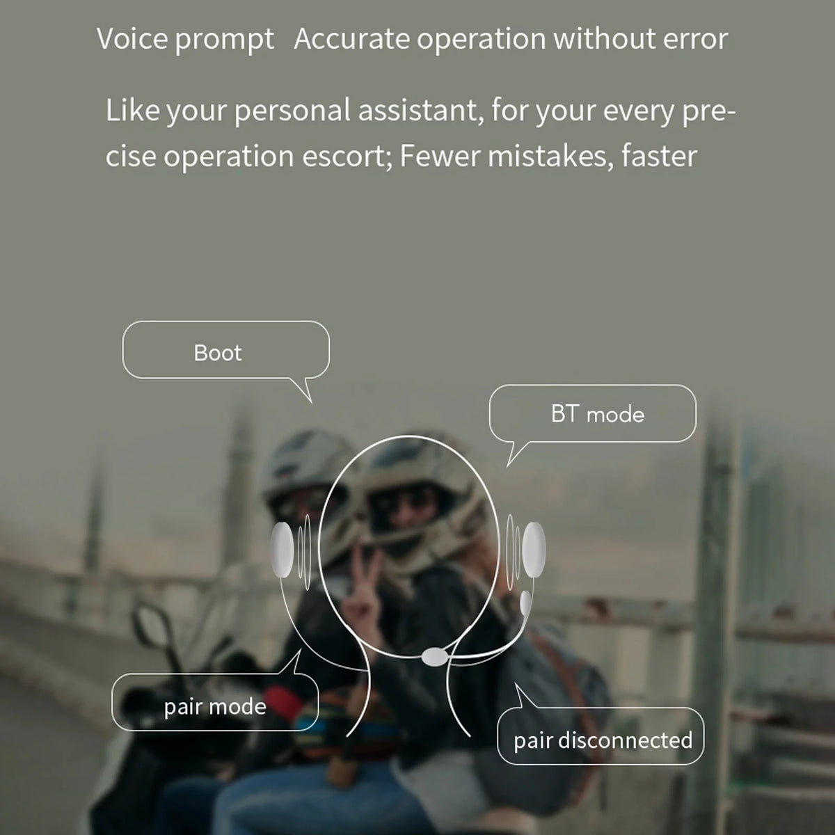 Motorcycle Helmet BT Headset Waterproof Communication System C436