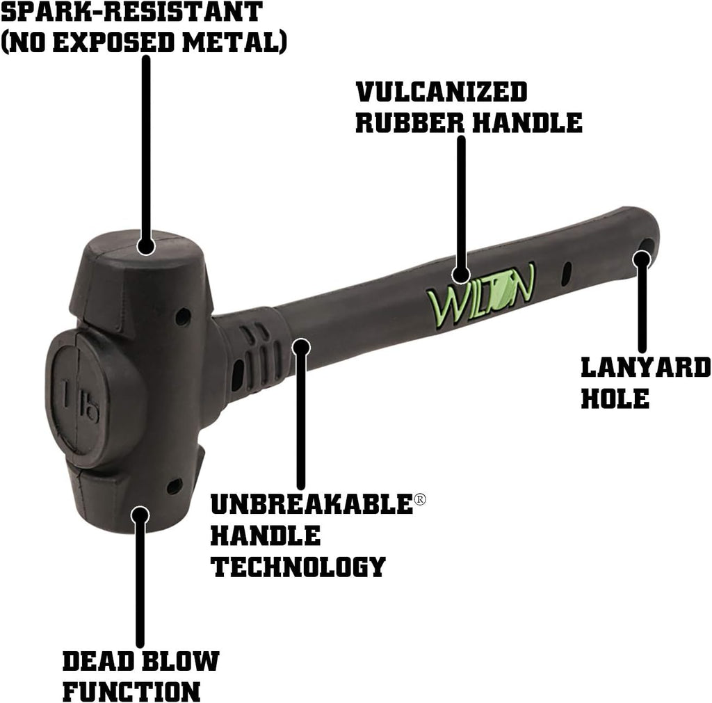 14" Dead Blow Hammer, 1-1/2 Lb, Pack of 2 G979001