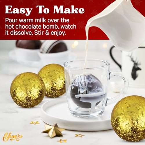 3 Pack Chocolate Bombs with Mini Marshmallows and Cocoa Powder Z858228