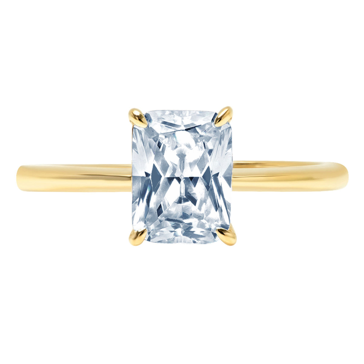 18K Yellow Gold Solitaire Ring I5826