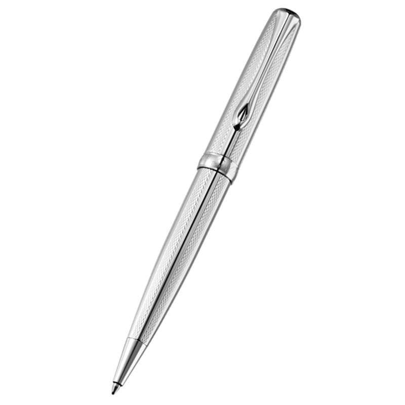Chrome Guilloche Stripes Ballpoint Pen B694